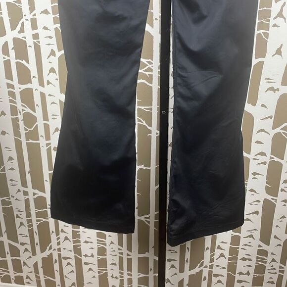 H&M Flared Leg Dress Pants Black Sateen sz 6 - Picture 8 of 10